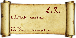 Lábdy Kazimir névjegykártya